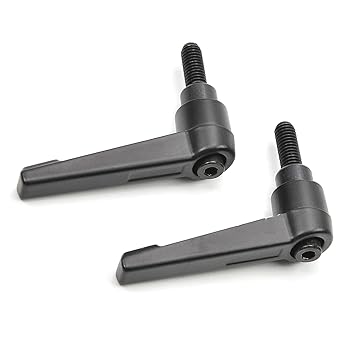 Bettomshin 2Pcs M6 Male Thread Adjustable Handle Screw Length 16mm Clamping Lever Black w Stud for Packaging Machinery and Equipment, Sharpeners, Machine Tools, Printing Equipment