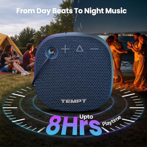 Image of TEMPT Rebel Air Bluetooth Speaker Wireless 5W 8hrs Playtime (Blue)