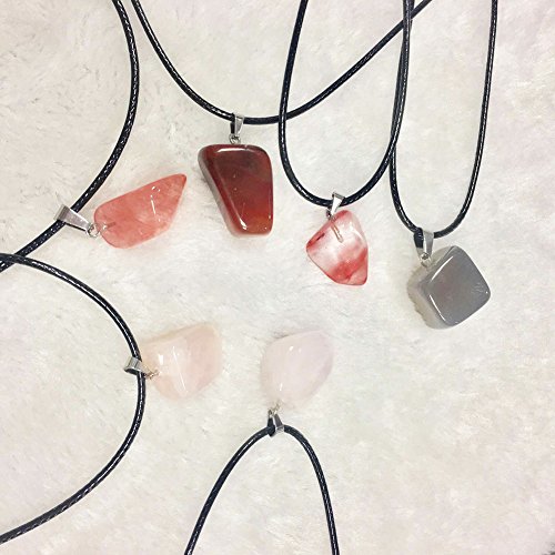 Keyzone 60 Pieces Irregular Healing Gemstone Pendants Charms Crystal Chakra Beads Necklace, Assorted Color ¡­ - Thumbnail 2