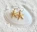 Gold Starfish Earrings for Women on 14K GF Wires Handmade in USA by Darlene's Gift Shop