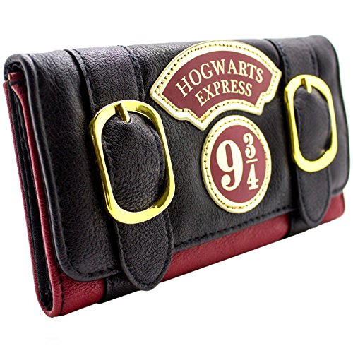 Preisvergleich Produktbild Harry Potter Hogwarts Express Doppelschnalle Schwarz Portemonnaie Geldbörse