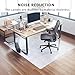 Chair Mat for Hardwood Floor, 45x53 inches Floor Mat Protector for Office Chair, Desk, Home, Frosted Pattern Rectangle Floors Protector
