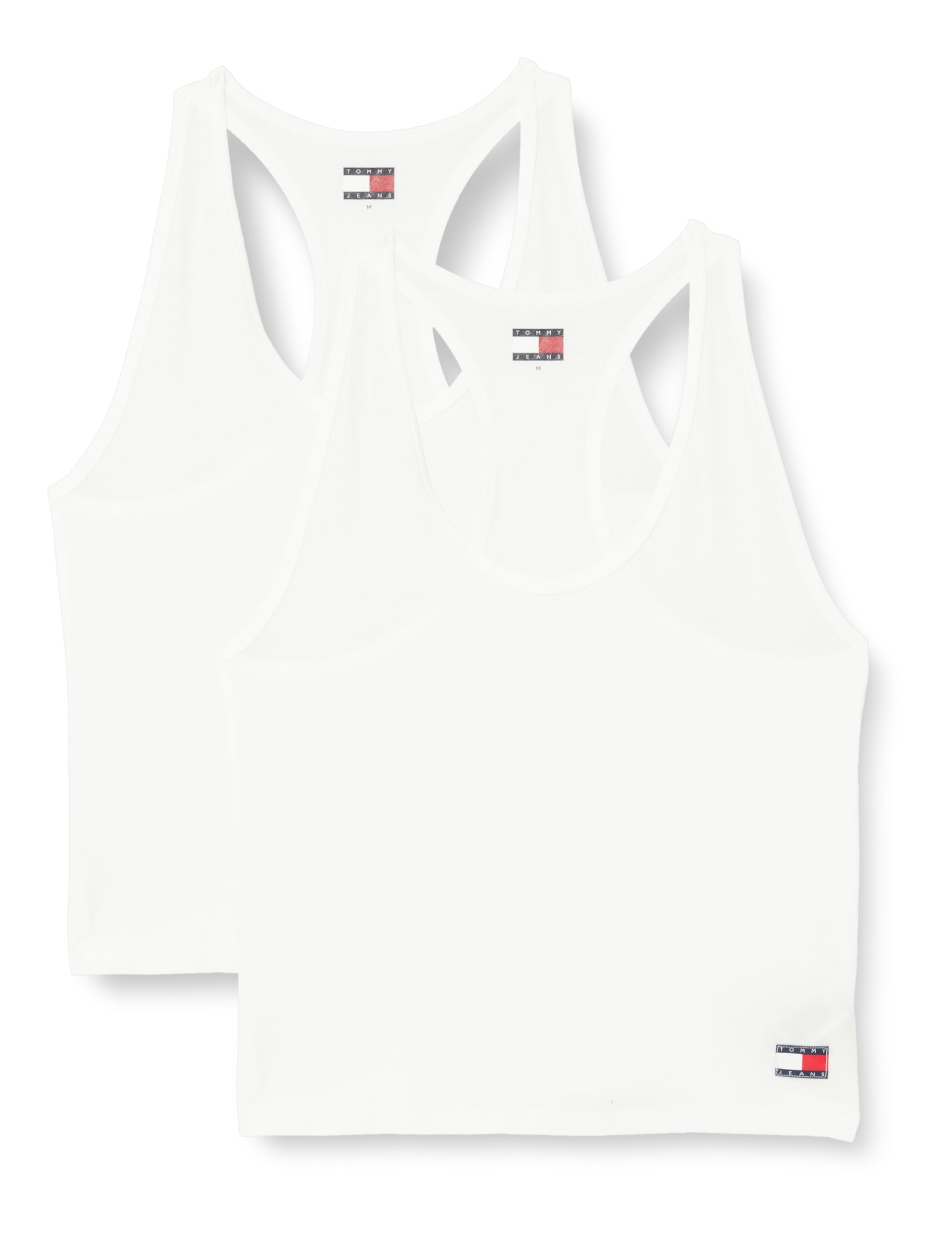 Tommy Jeans Camisetas de tirantes Top Pack de 2 Mujer Tejido elástico