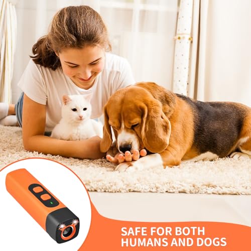 SFSSHUI Antibell Ultraschall Gerät,Anti Bell Gerät Hunde,Ultraschall Hundeabwehr,Wiederaufladbar Antibell Ultraschall Gerät, für Hunde jeder Größe und Rasse geeigne.