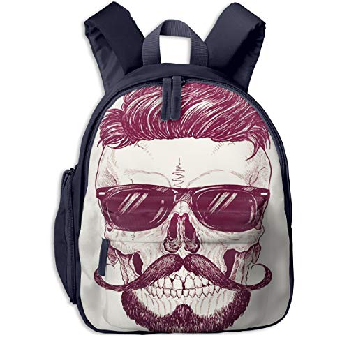 Preisvergleich Produktbild Kinderrucksack Kleinkind Jungen Mädchen Kindergartentasche Friseur Schädel Sonnenbrille Haar Backpack Schultasche Rucksack