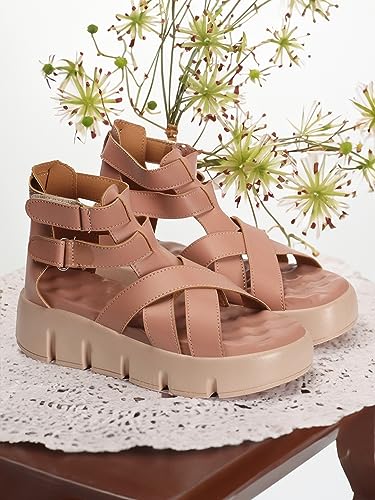 Image of Denill Women Synthetic Leather Strap Platform Sandals