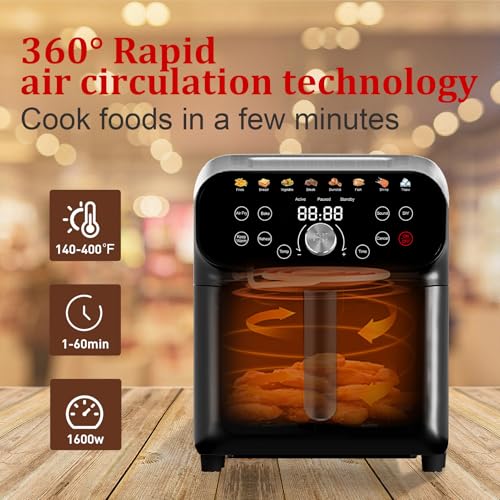 Air-Fryer-6QT-Air-Fryer-Oven-with-LED-Digital-Touchscreen-12-Preset-Cooking-Functions-Air-fryers-Bake-Reheat-Keep-Warm-Nonstick-and-Dishwasher-Safe-Basket-Stainless-SteelBlack