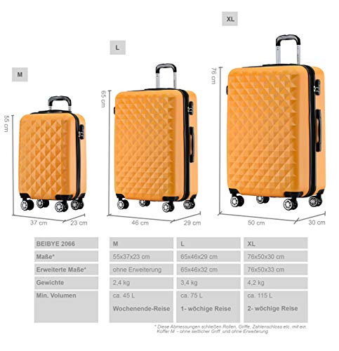 Beibye Koffer mit Zwillingsrollen 2066 Hartschale Trolley