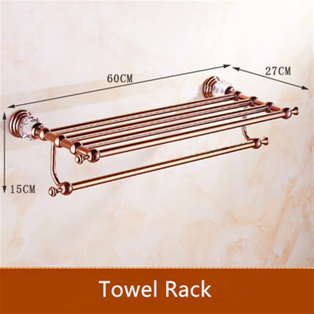 Toallero de baño Toallero montado en la Pared, Accesorios de baño Toallero de Oro Rosa, Toallero, Colgador de Toallas, Hardware de baño de latón Good