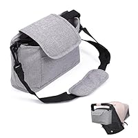 BGBXYX Kinderwagen Organizer Universal, Wickeltasche Kinderwagen mit Schulterriemen, Thermoskannenhalter und Handyfach, Grau