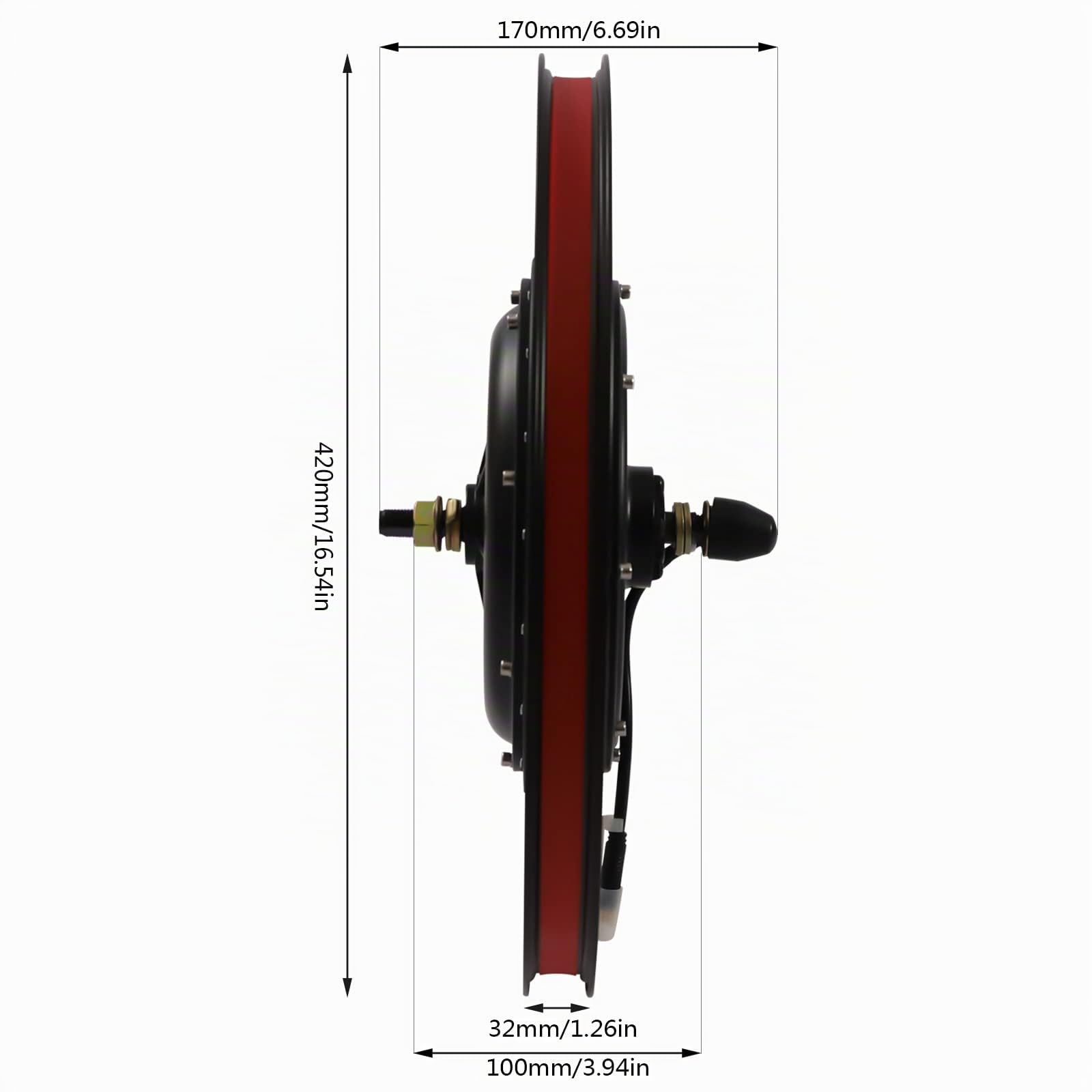 Kit de conversion Ebike 20", 500W - Kit de conversion pour vélo électrique à 5 vitesses - Kit de conversion pour roue avant - Kit de conversion pour vélo électrique étanche - Kit de moteur