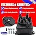 SMMS Distributor Cap Rotor Head Ignition System Kit for Honda, for Accord, for Civic, for Acura, 1994-2002, with 4 Bolts & 3 Washers, Replaces OE: 30103P08003 + 30102P54006