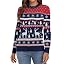 Red-navy Blue Reindeer & Xmas Tree