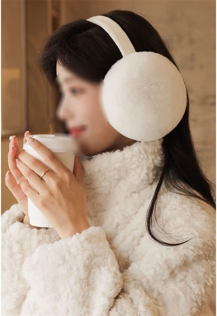 WENLII White Net Red Plush Earmuffs Winter Female Cute Furry Warm Earmuffs Riding Windproof Antifreeze Earmuffs Earmuffs : Clothing, Shoes & Jewelry