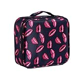 Goriest Makeup Bag,Cosmetic Bags travel Makeup Train Case Travel Portable Handbag Storage Bag Large Organizer with Adjustable Dividers