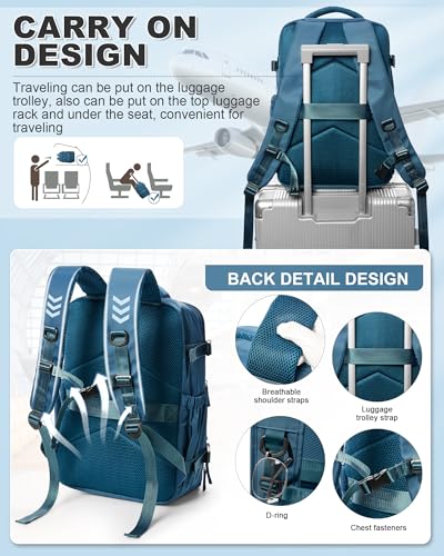Image of winspansy Small Travel Backpack Storage Vacuum Compression Bags with Pump for Travel Storage Carry on Business Day Vacpack Backpack for Women Men with Vacuum College Bag Dark Green