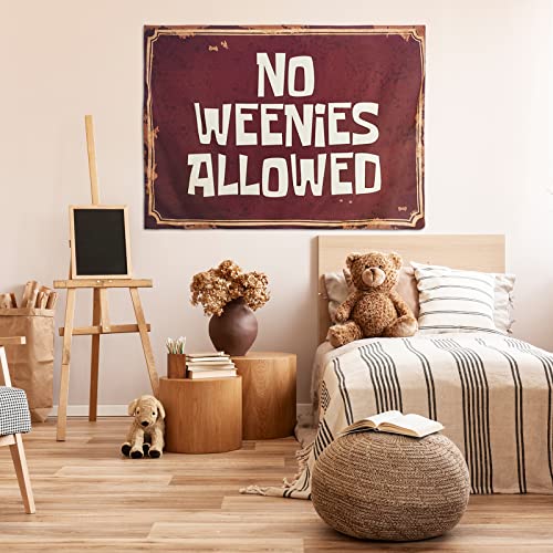 Inoreal No Weenies Allowed Tapestry Funny Tapestry Wall Hanging Poster Pop Art Home Decorations For Living Room Bedroom College Dorm (51.9 X 59.1Inches) #TOP1