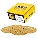 Dura-Gold - Premium - 60 Grit - 5" Gold Sanding Discs - 8-Hole Dustless Hook and Loop for DA Sander - Box of 50 Finishing Sandpaper Discs for Woodworking or Automotive