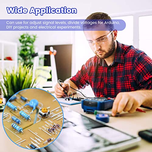 130 Values 2600 Pcs Resistor Kit 1% 1/4W 1 Ohm-3M Ohm Resistor Assortment Kit, Melktemn Metal Film Fixed Electrical Resistors With 1% Tolerance, Resistor Assorted Optional, 100% New, Rohs Compliant #TOP5