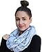 KNITPOPSHOP Music Note Infinity Loop Scarf for Women in the Summer Gift (White)