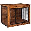 Dog Crate Furniture with Thick Cushion Side End Table Wooden Dog Cage with Double Doors Chew Resistant Dog Kennel Dog House Indoor for Small to Large Dog L