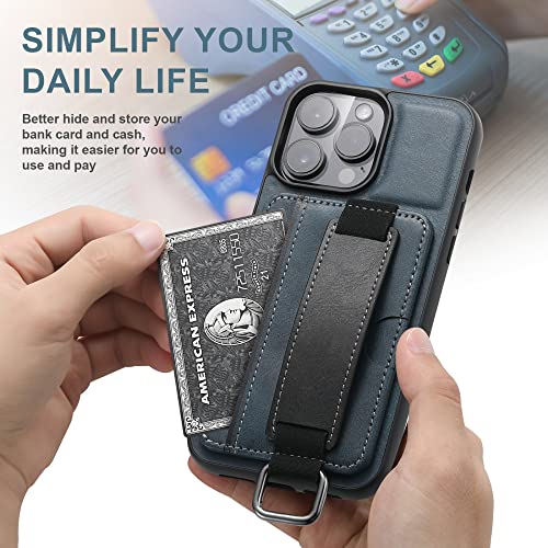 Coque de luxe en cuir pour iPhone 12 Pro Max avec lanière - 5