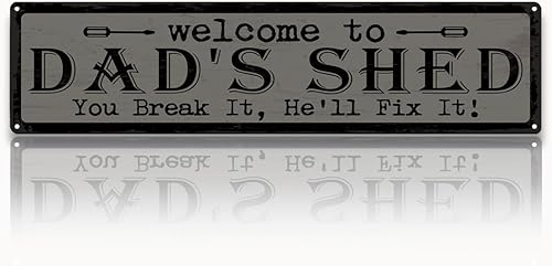 Miniatura 12 de Regalo de metal para el día del padre, letrero de metal retro, decoración de cueva de hombre, cobertizo del abuelo, The Only Place The Grumpy Old