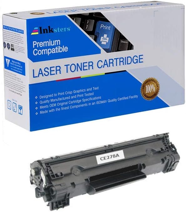 Inksters of America Compatible Toner Cartridge Replacement for HP 78A CE278A - Compatible with Laserjet P1566 P1606 P1606DN