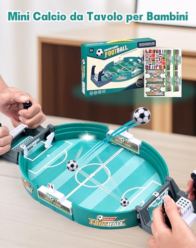 A aBlumen Interaktives Tischfußballspiel mit 6 Fußbälle, Table Soccer Tischfußball Tischfussball Kinder Geeignet für Kinder ab 3 Jahren Fusball Geschenk für Kinder – Bild 5