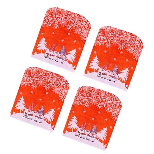 Zksbdxz 1/4Pcs Christmas Chair Back Covers Set Christmas Dining Chair Covers for Hotel Home Kitchen Christmas Party Decoration