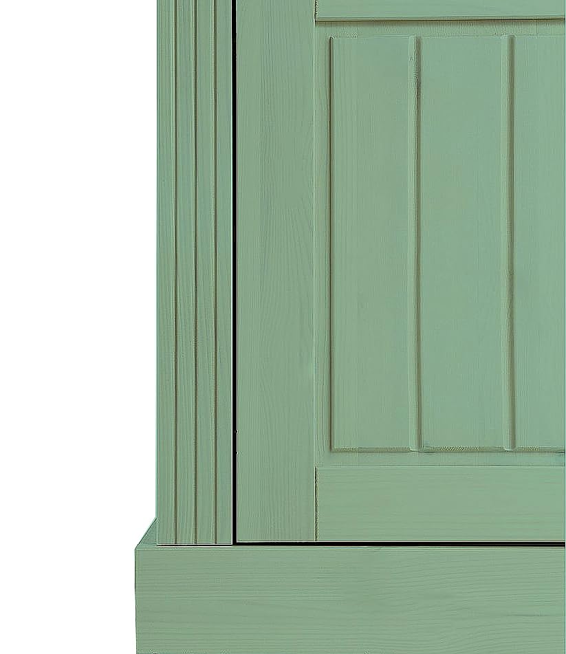 Image of APRODZ Solid Wood Alegre Sideboard Storage Cabinet for Living Room | Misty Teal