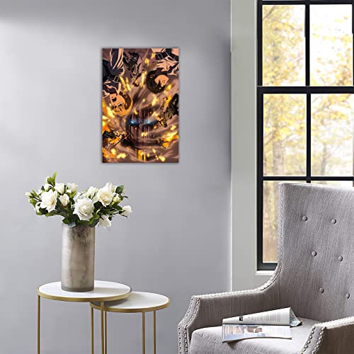 Fashite Attack Titan Season 5 Wall Art Painting 12" X 18" Anime Erenarmin Levi Dorm Wall Decor Office Home Decor Artwork, Unframed/Frameable #TOP2