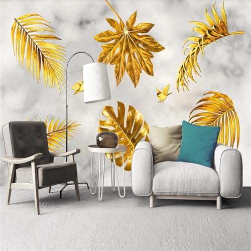 Papier peint mural 3D auto-adhésif multi-taille stickers muraux design moderne fleurs feuilles - 3