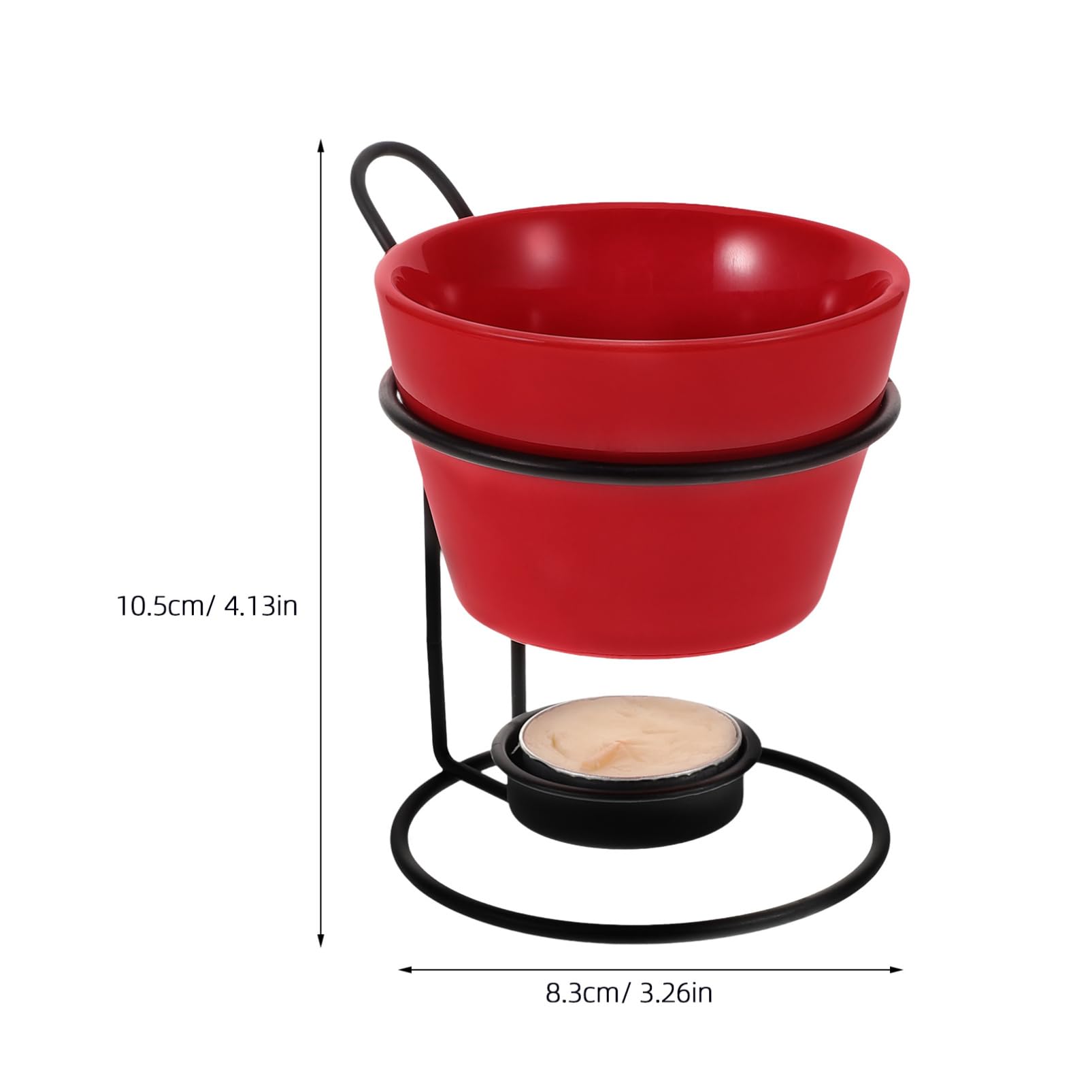 SOLUSTRE 2 Sets Desktop Butter Warmers Ceramic Cheese Warmer Pot Butter Melting Pan for Fondue Cheese