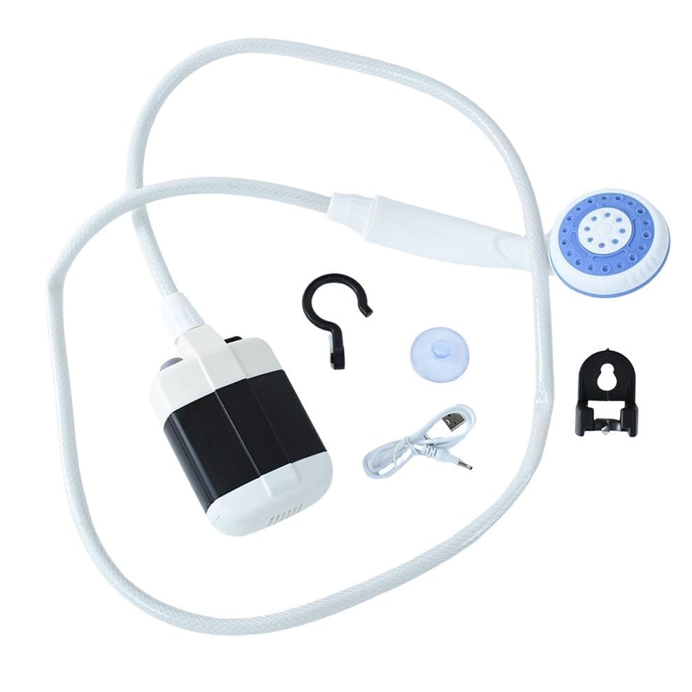 Horizonite Portable Camping Shower Kit – Rechargeable USB Outdoor Shower Pump with Hose, Showerhead & Hooks | Perfect for Hiking, Travel, Beach, Car Wash, Emergency & Garden Use
