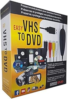 AITOO VHS To Digital Converter -[Upgrade] USB 2.0 Video Audio Capture Recorder Adapter Card V8/Vi8 VHS to DVD Converter TV DVR VCR CCTV Camcorder to PC For Windows 10/8