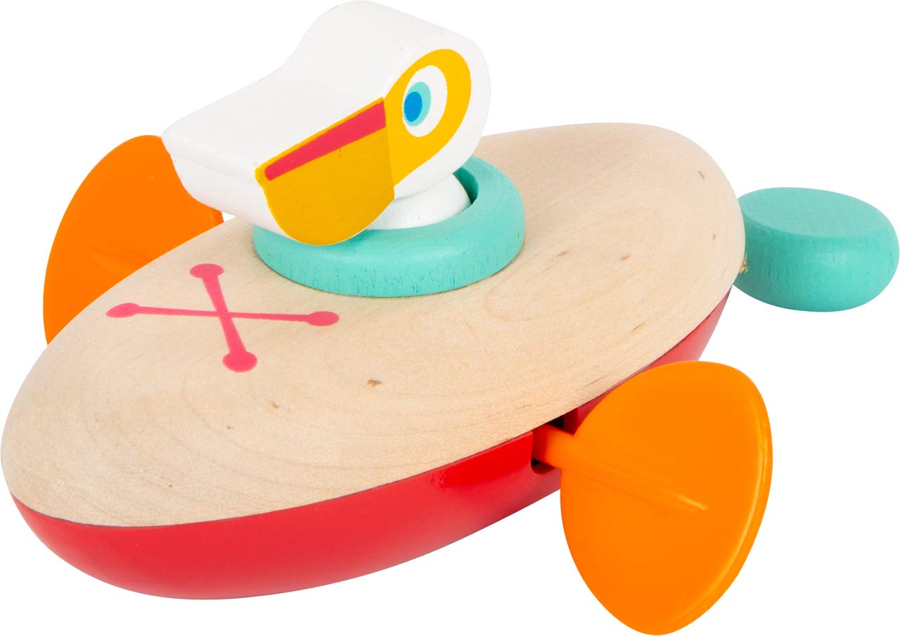 small foot 11654 Water Toy Wooden Wind-Up Pelican, wind-up toy for the water for children aged 24+ months - Image 4