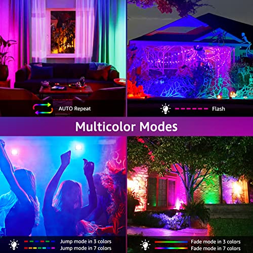 Olafus Rgb Flood Light 25W, 16 Million Diy Color Uplighting Of New Year Decoration, Ip66 Waterproof Led Spotlight 44 Key Remote, Dimmable Uplight For Events Chirstmas Halloween Yard Outdoor Indoor #TOP1