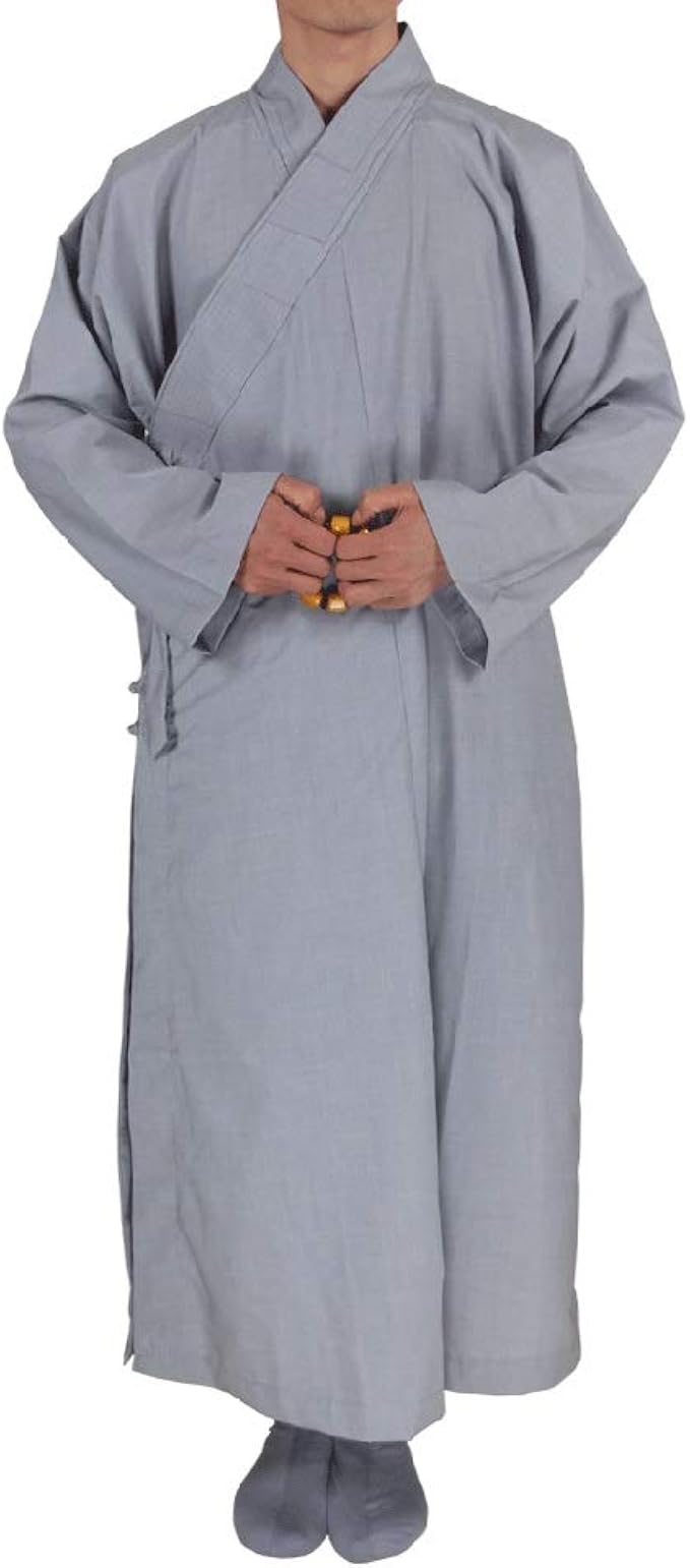 Abito da uomo in cotone buddista monaco da meditazione, abiti lunghi da  kung fu : Amazon.it: Abbigliamento