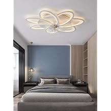 LED I kl  Tavan Vantilat r  Sessiz APP Uzaktan Kumanda Beyaz, 79 * 13cm fleur [Enerji S n f  F]