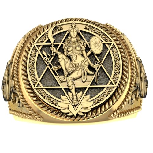 Siamhandmade2014 Kali Ring for Men Women Hindu Goddess Brass Jewelry Br-726