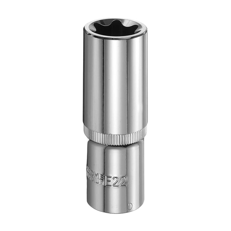 Soquete E-Torx E22 HARFINGTON com encaixe de 12,7 mm (1/2 pol.), 6 pontas e comprimento de 78 mm