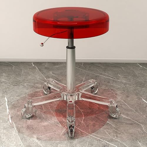 Taburete ajustable con elevación de altura y ruedas de 360°, base redonda duradera, ideal para spa y uso médico