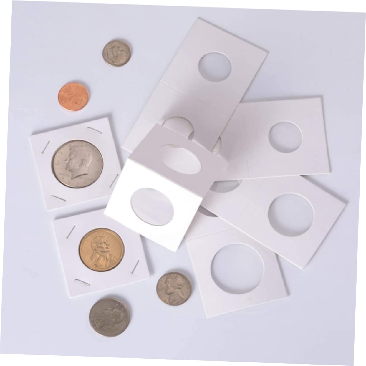 Artibetter Unidades De Soportes De Cartón para Monedas De Colección Surtidos Almacenamiento Seguro para Álbum De Monedas 200 Piezas*4