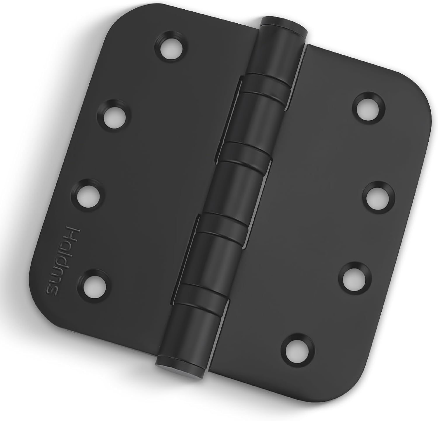 Haidms 304 Stainless Steel Matte Black 4'' Door Hinges for Exterior Doors Ball Bearing Door Hinges 4in x 4in with Square Corners, Heavy-Duty, 3PACK