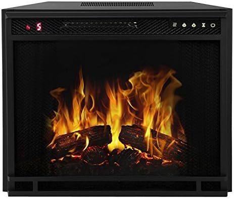 Regal Flame 23" Flat Ventless Heater Electric Fireplace Insert, Black Frame - 3 Color Changing Settings