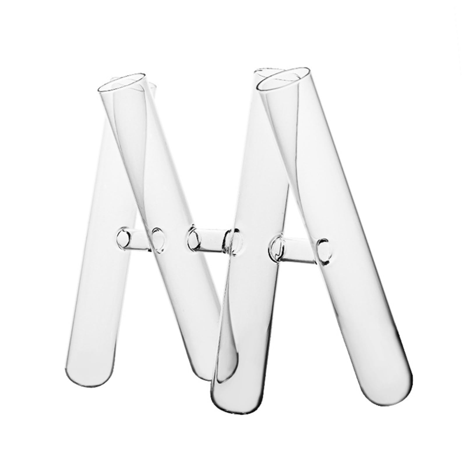 Buxuaaaa Four Sections 3/4 Glass Tube Vases Flowerpots For Hydroponic Plant Home Desktop Decorations Plant Container Terrariums Clear Glass Vases