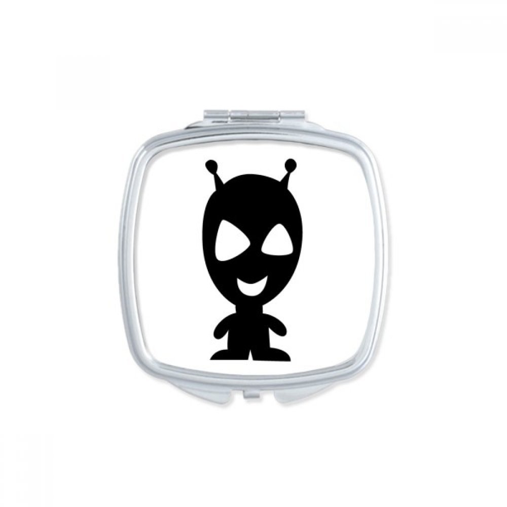 Miroir de poche alien carré portable et compact pour maquillage