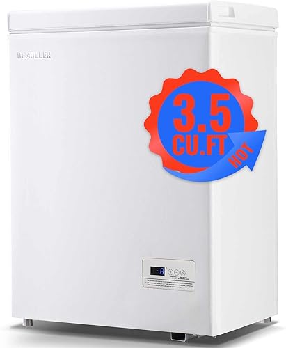 Mini congelador profundo con puerta abierta, congelador, compacto, con cesta de almacenamiento extraíble, para el hogar, apartamento, garaje, color