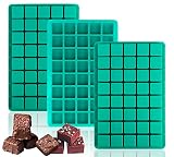 3Pack 40-Cavity Square Caramel Candy Silicone Molds, Gummy Jelly Molds for Fat Bombs, Chocolate Truf